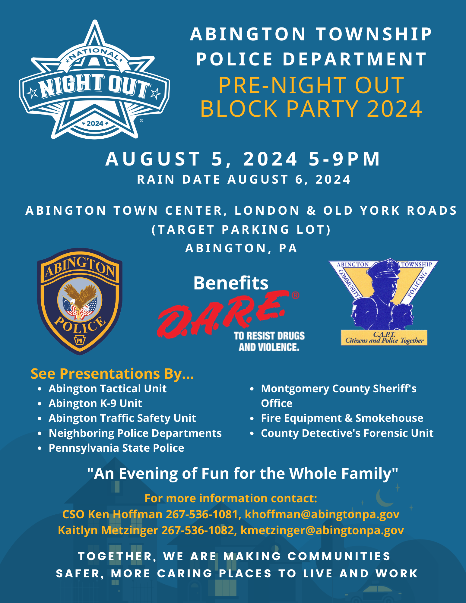 Pre Night Out Flyer 2024