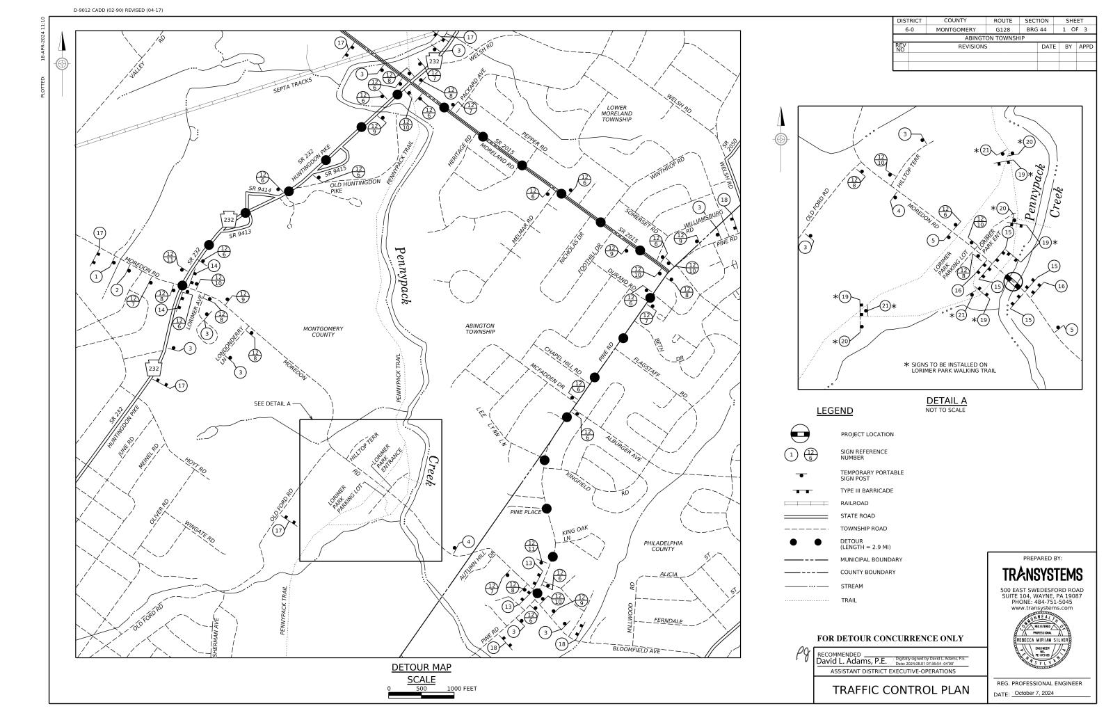 Montgomery Bridge No. 44 Detour Plan