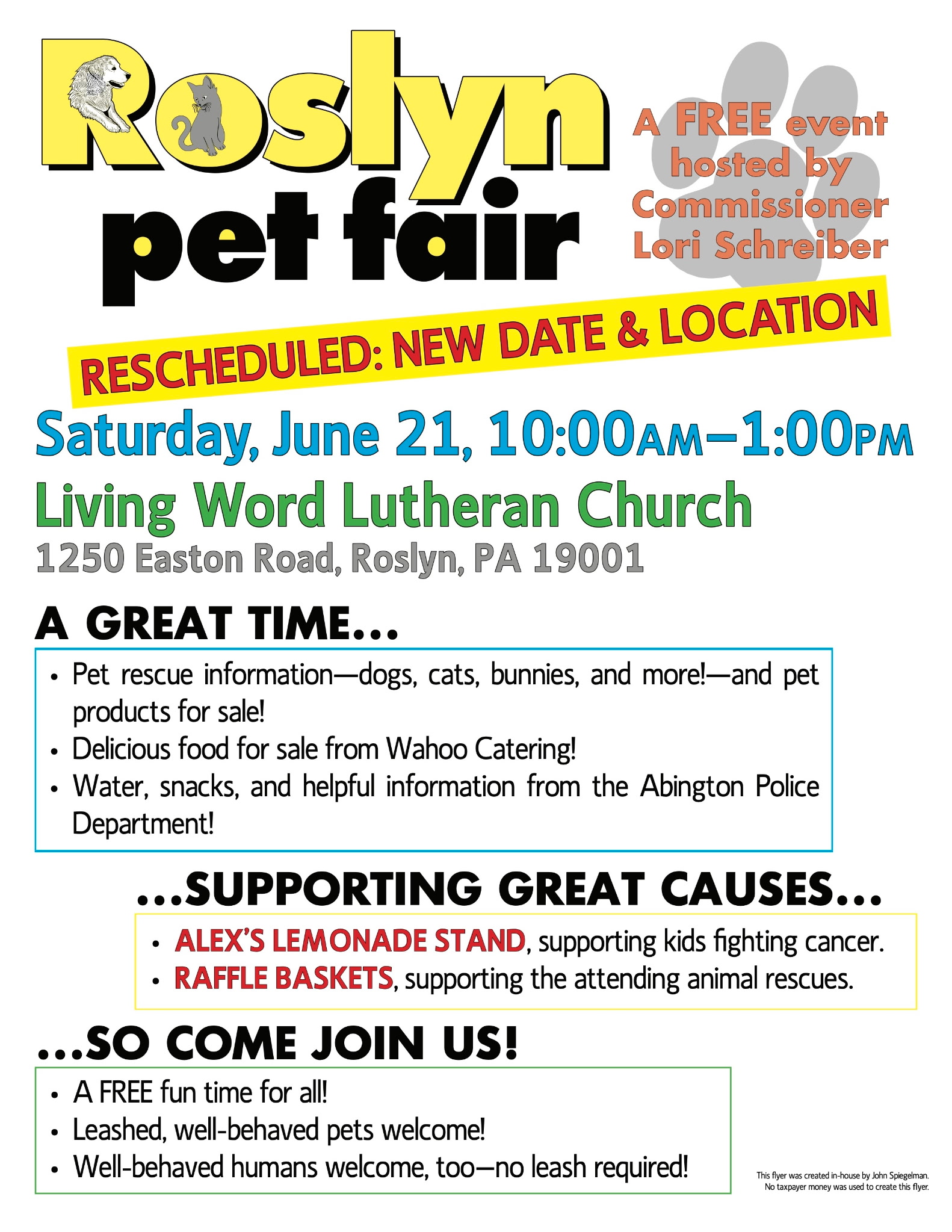 Roslyn Pet Fair June 21 2025 Flyer