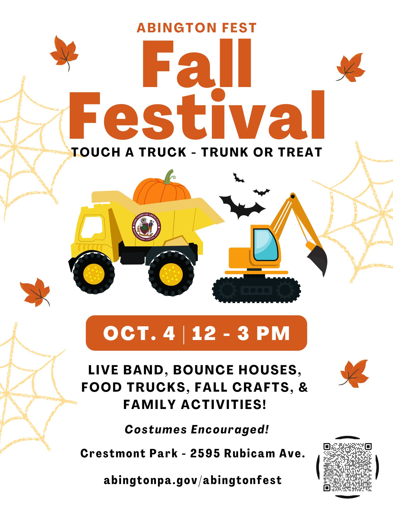 Flyer for Abington Fest Fall Festival 2025