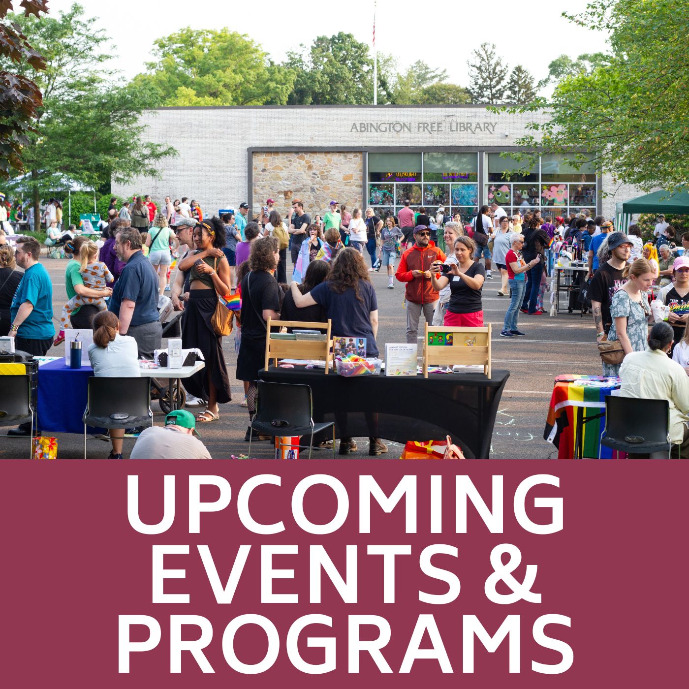 Upcoming Events and Programs Icon that links to the Library website