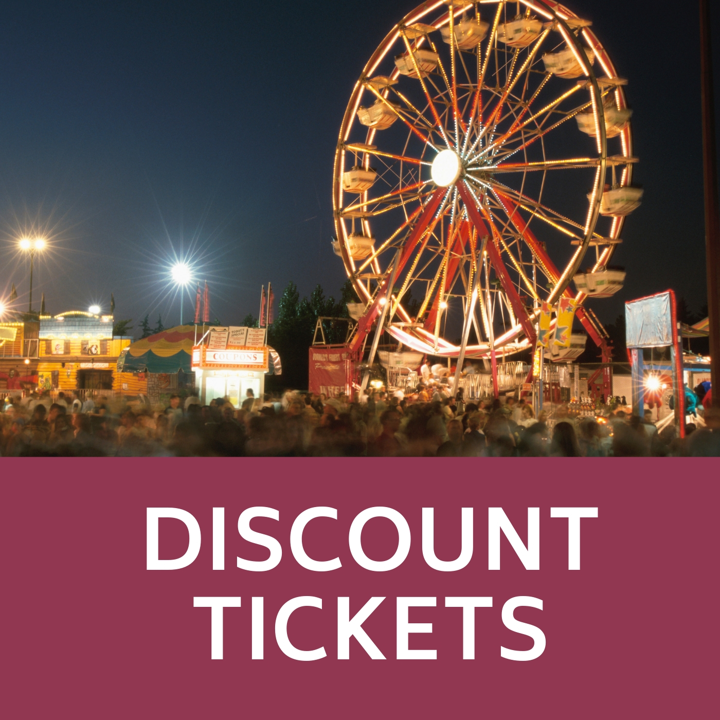 Discount Tickets Icon that links to discount tickets webpage