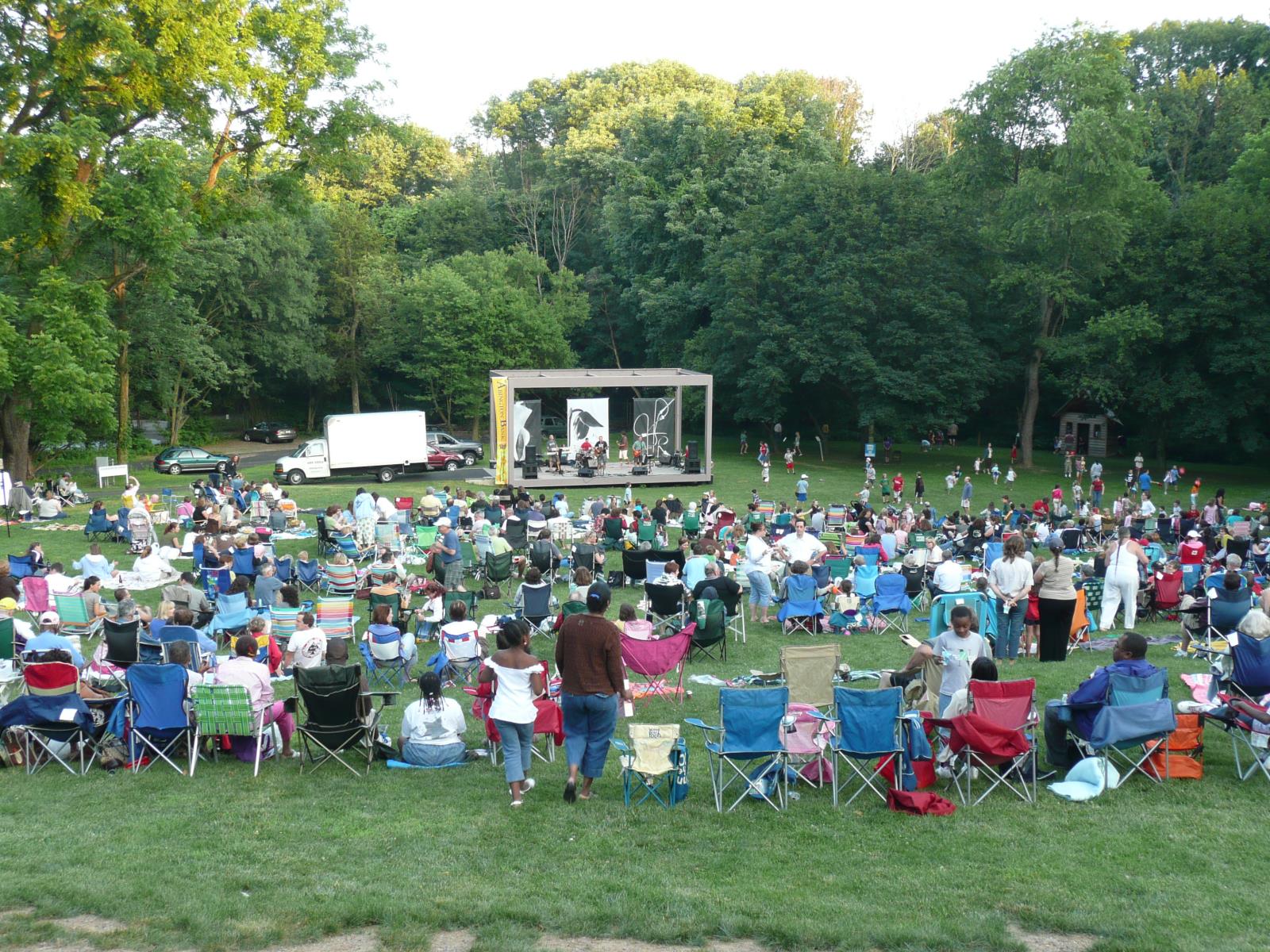 Picture of field during Abington Arts Center Summer Concerts