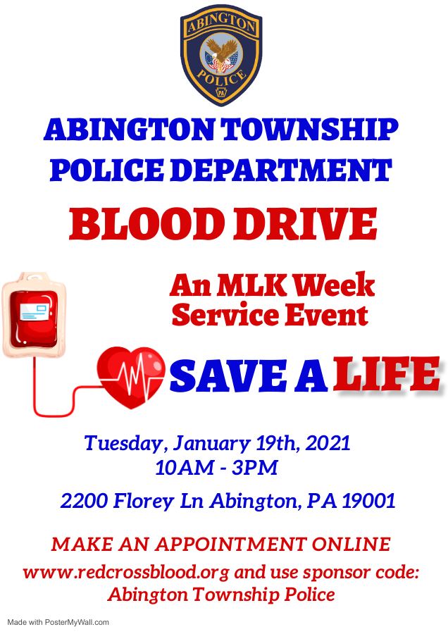 MLK Blood Drive Flyer