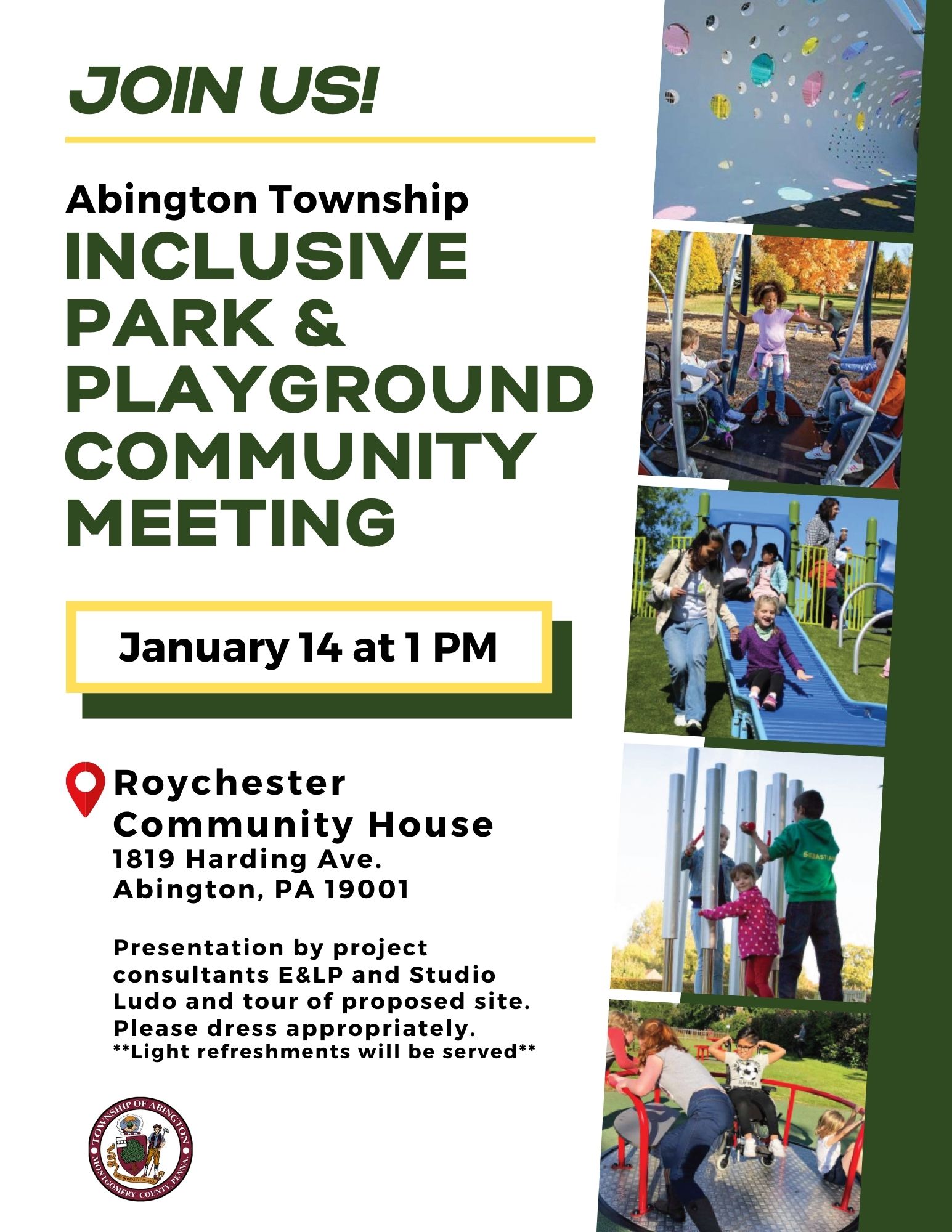 Inclusive Park Community Meeting Flyer 11423